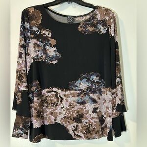 CLARA SUNWOO Black and Brown Abstract Blouse